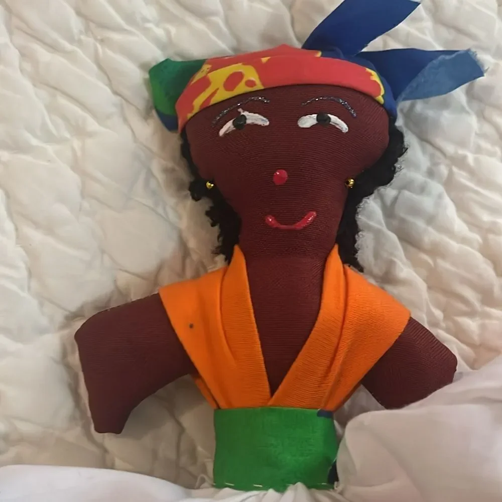 Colorful Fabric Dolls with Floral Dress